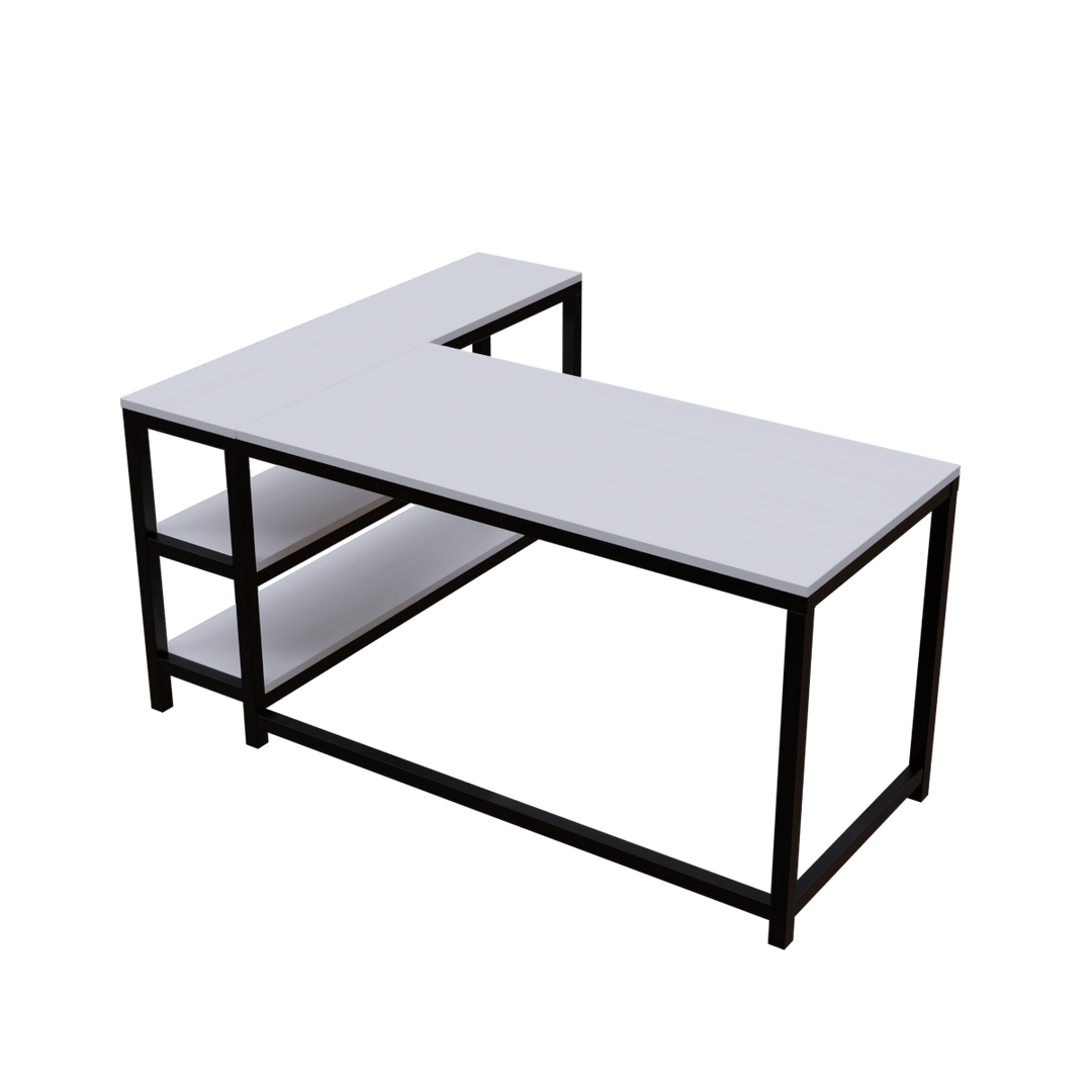 Optimus L shape desk with Storage Design | Computer Table | Study Table for Home