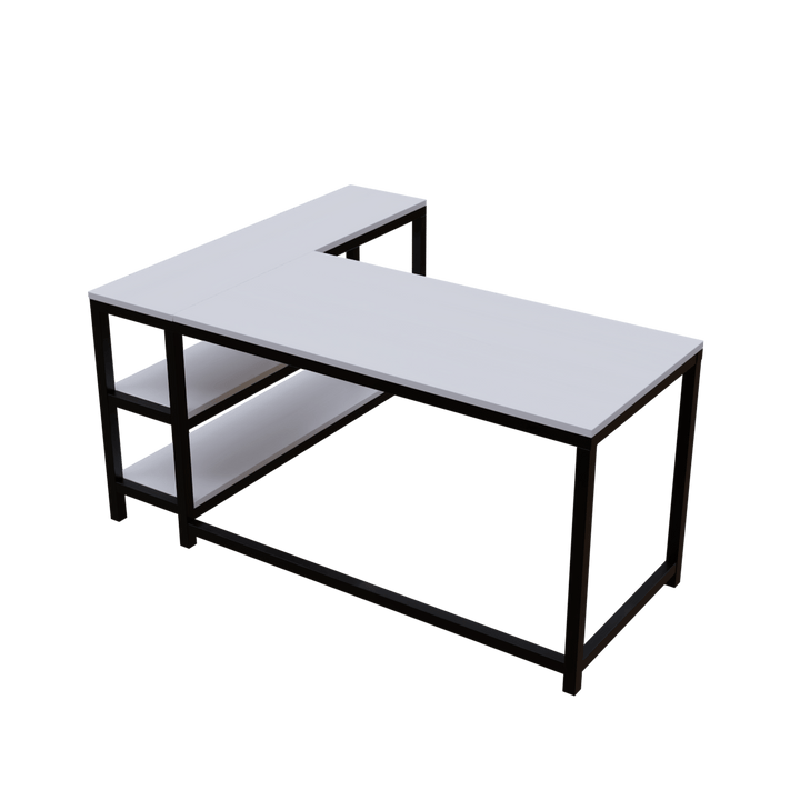 Optimus L shape desk with Storage Design | Computer Table | Study Table for Home
