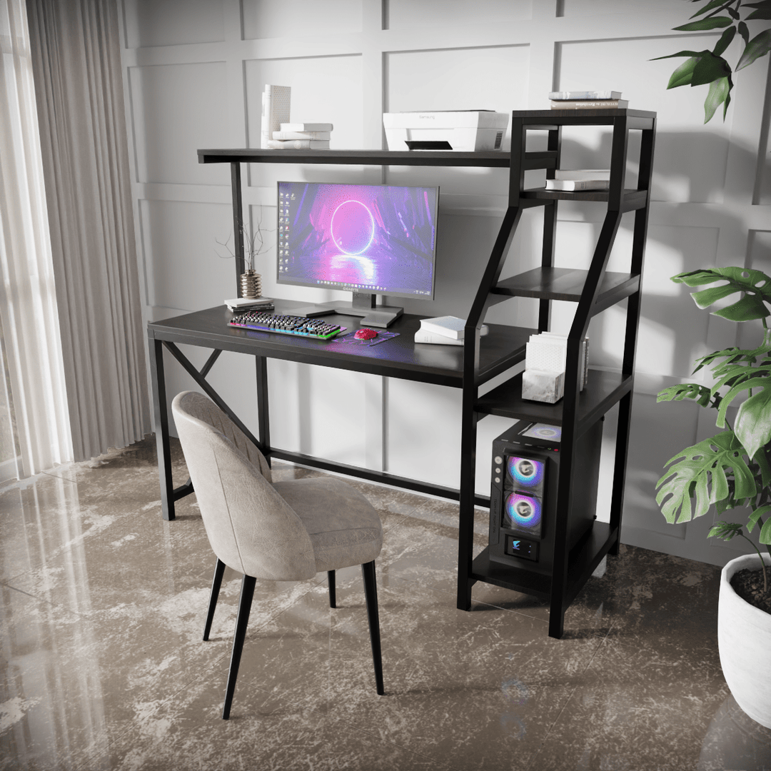Rio Study Table with Verticle Storage | Computer Table | Study Table for Home