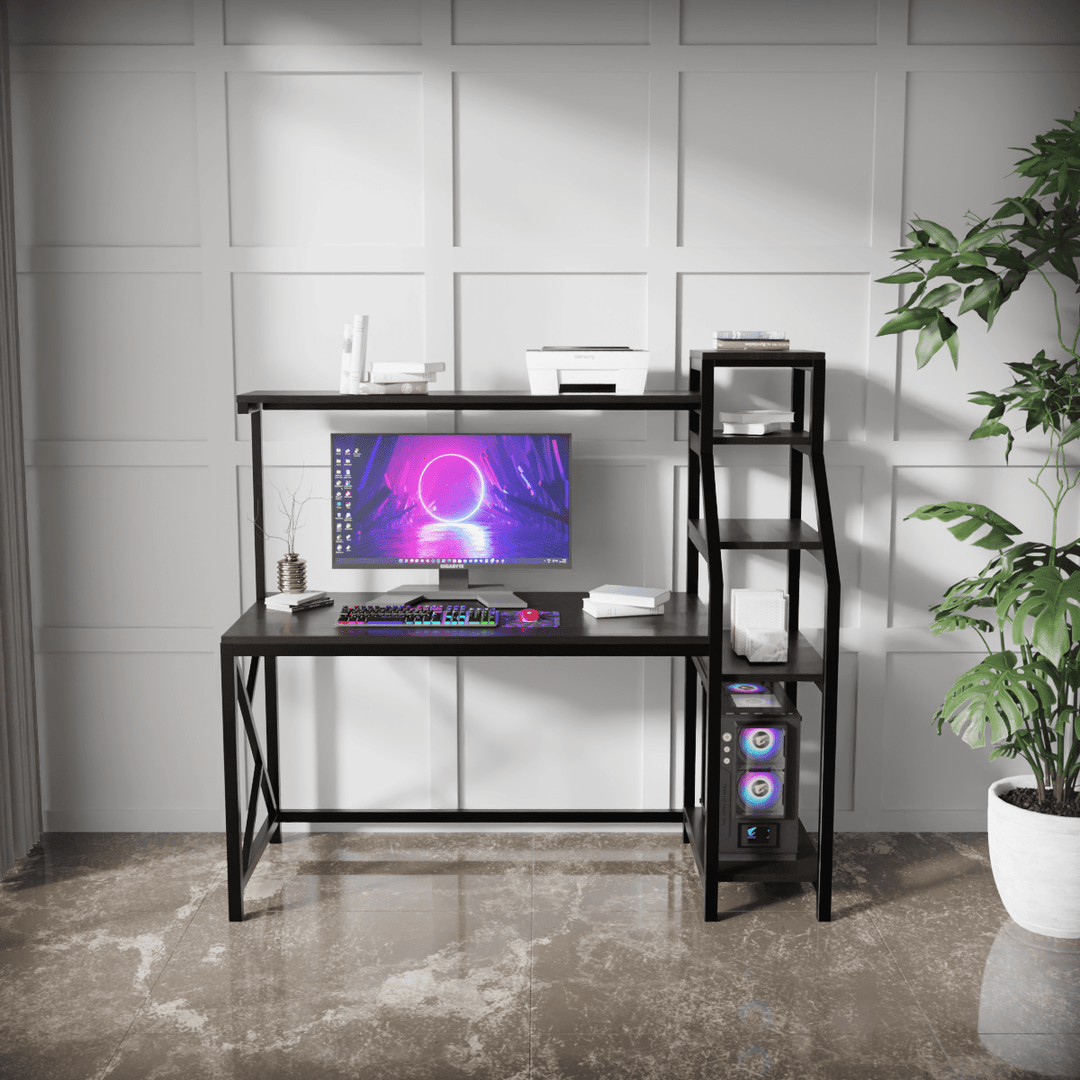 Rio Study Table with Verticle Storage | Computer Table | Study Table for Home