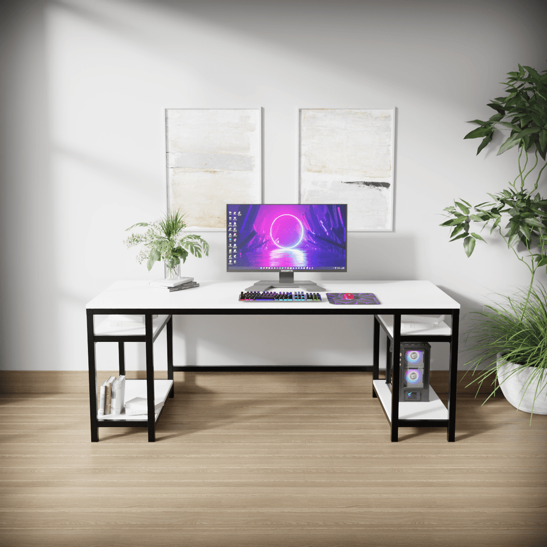 Edward Computer Table With Open Storage | Computer Table | Study Table for Home