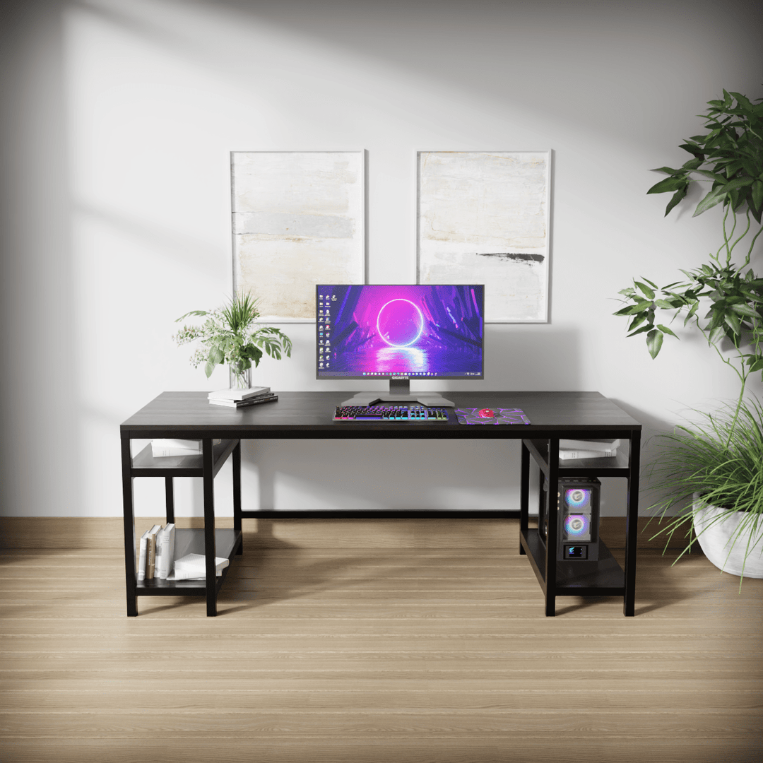Edward Computer Table With Open Storage | Computer Table | Study Table for Home