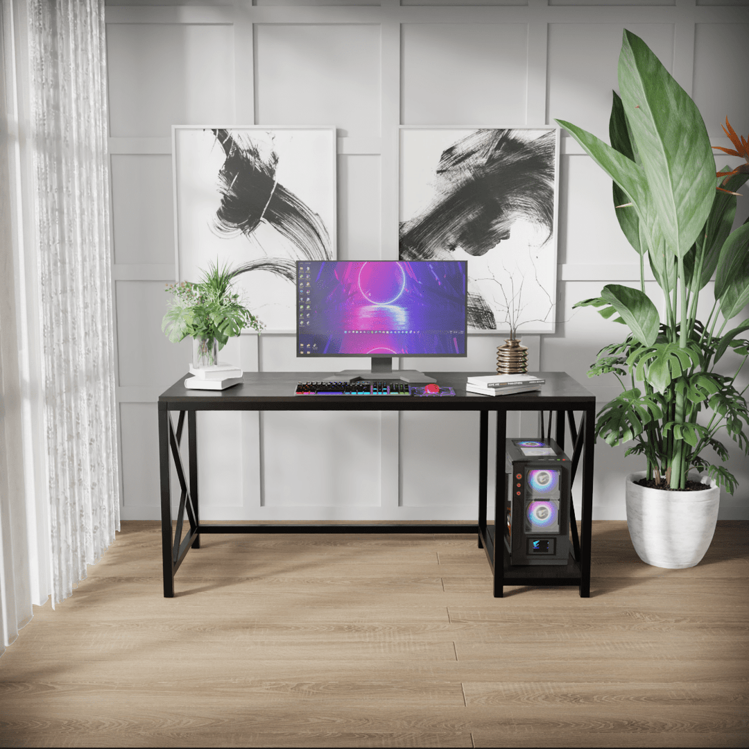 Patrick Computer Table With Open Storage | Computer Table | Study Table for Home