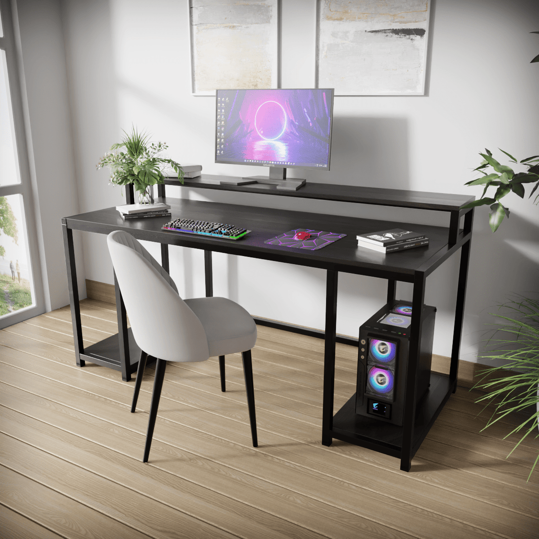 Nexus Computer Table With Open Storage | Computer Table | Study Table for Home