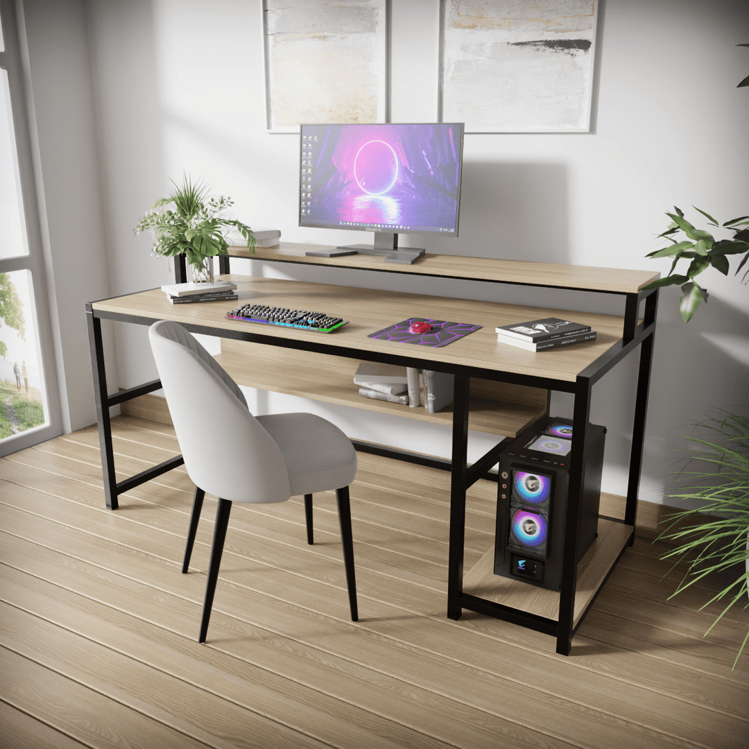 Trio Computer Table With Open Storage | Computer Table | Study Table for Home