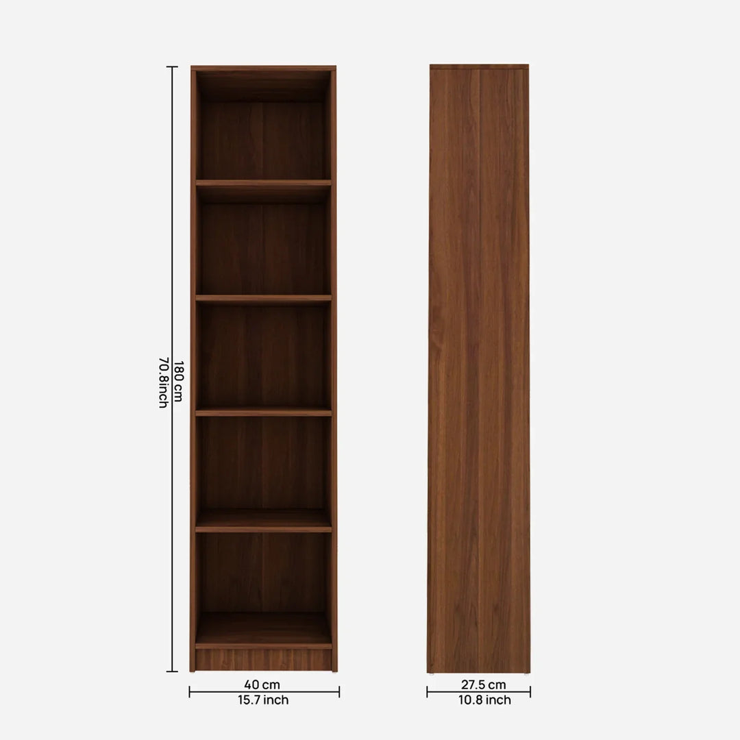 Vistaar Slim Wooden Bookcase