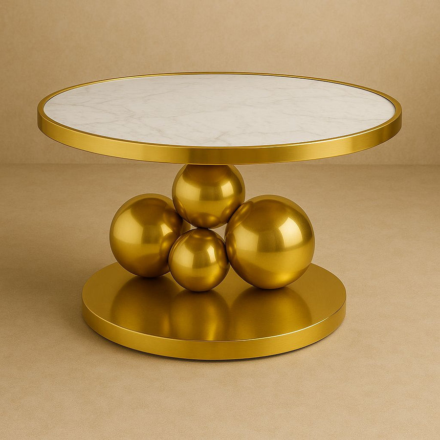 Feodora Stainless Steel Gold Finish Coffee Table for Living Room