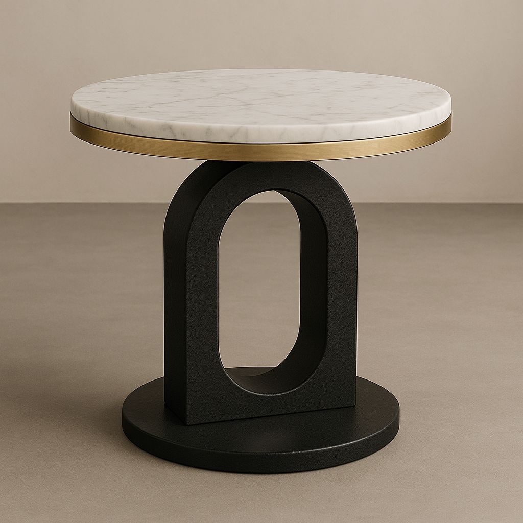 Lidiya Stainless Steel Gold Finish Coffee Table for Living Room