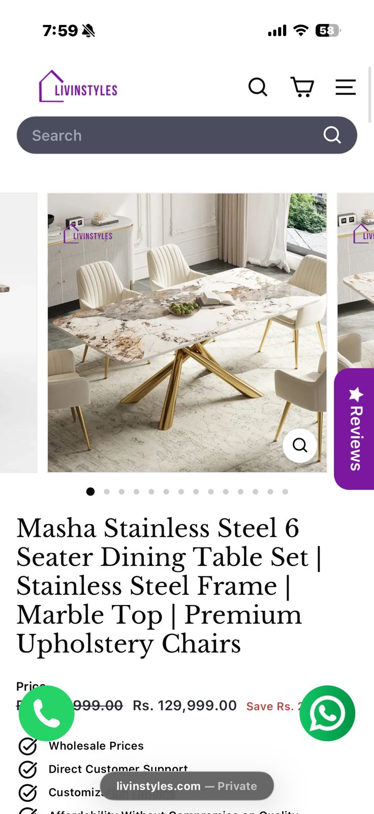 Custom Order Link Dining Table and 4 Chairs