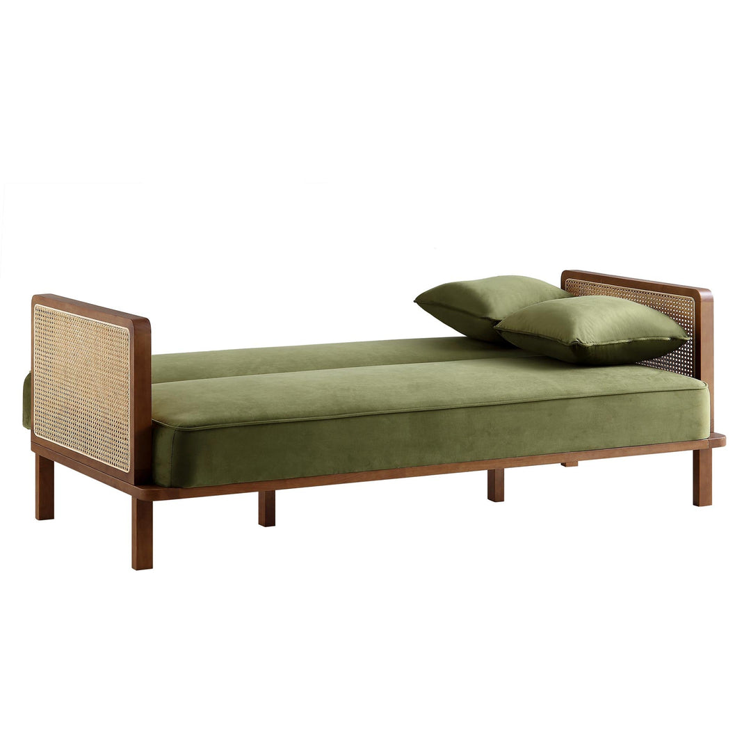 Savely Solid Wood Sheesham Sofa Come Bed for Living Room