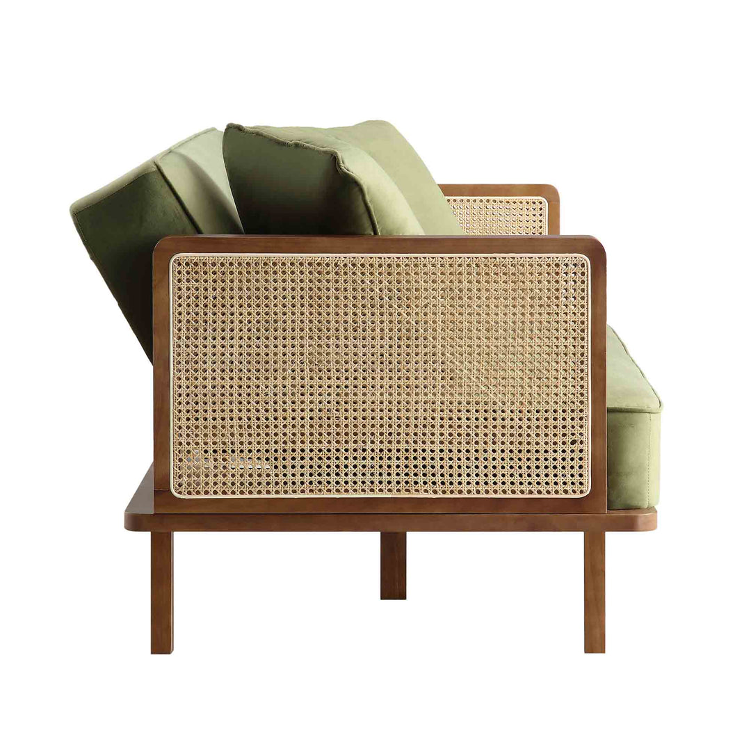 Savely Solid Wood Sheesham Sofa Come Bed for Living Room