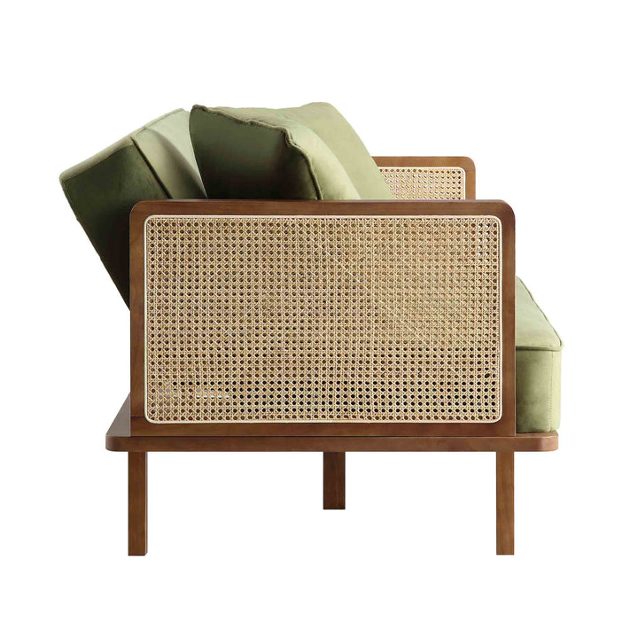 Savely Solid Wood Sheesham Sofa Come Bed for Living Room