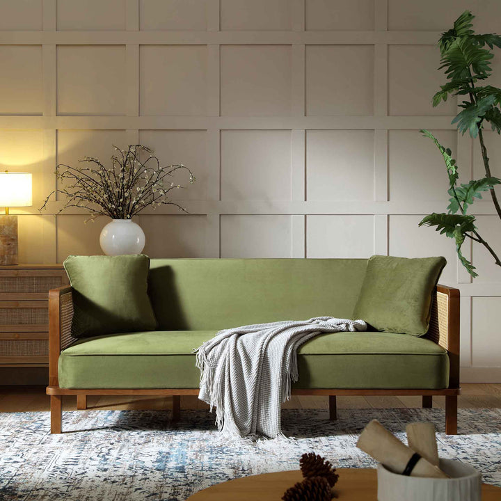 Savely Solid Wood Sheesham Sofa Come Bed for Living Room