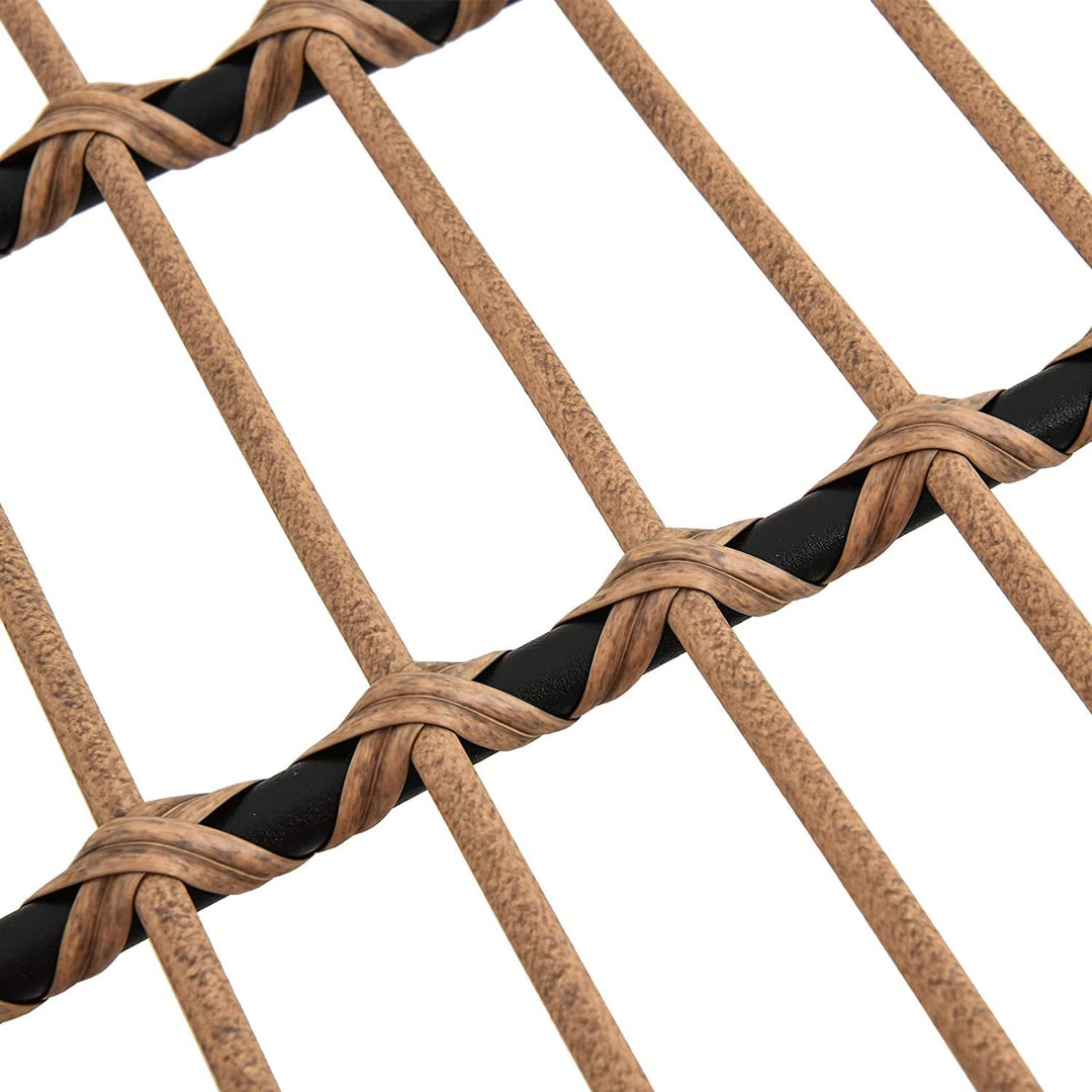 Tyamo Outdoor Garden Balcony Sofa Set 5 Seater and 1 Center Table Set (Tan + Beige)