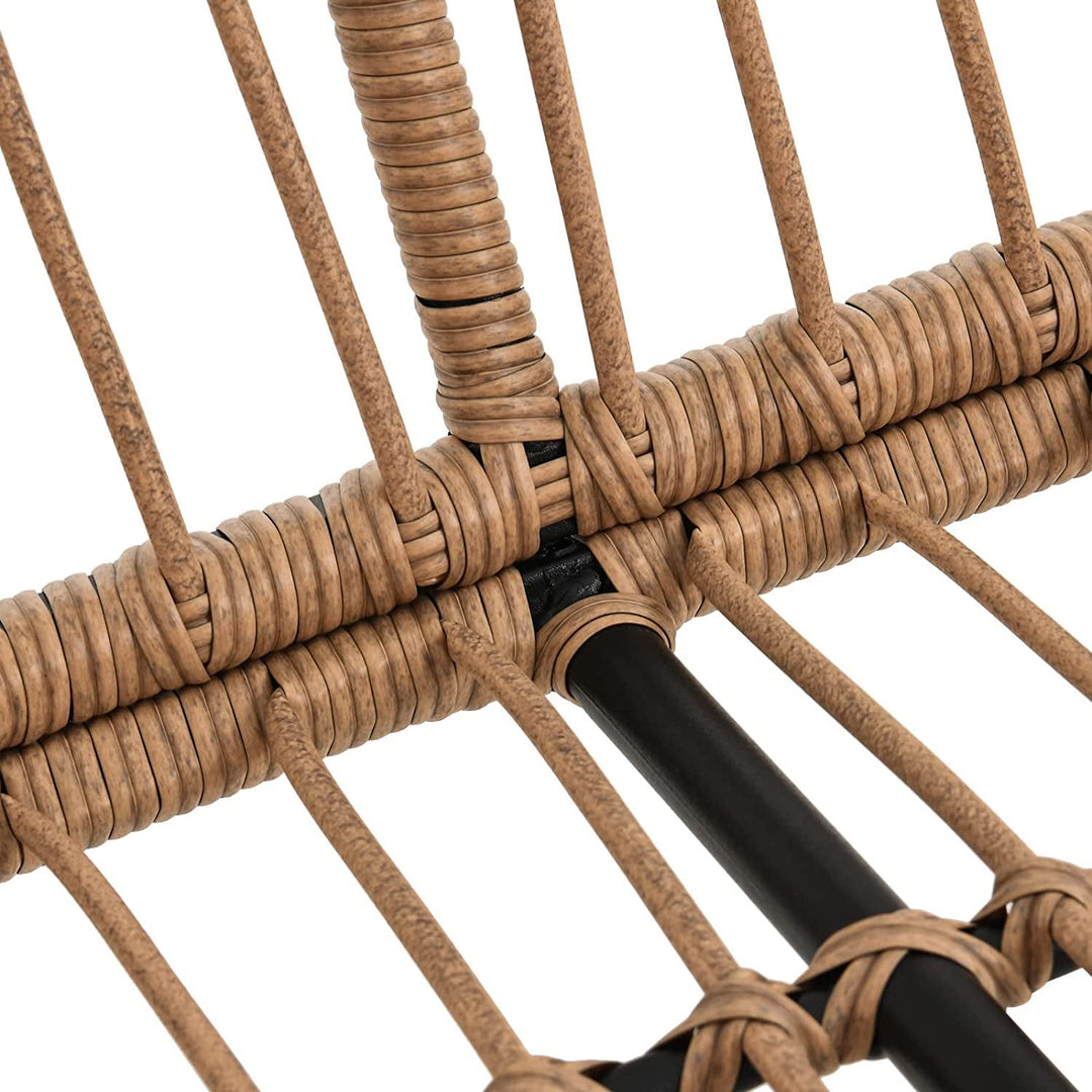 Tyamo Outdoor Garden Balcony Sofa Set 5 Seater and 1 Center Table Set (Tan + Beige)