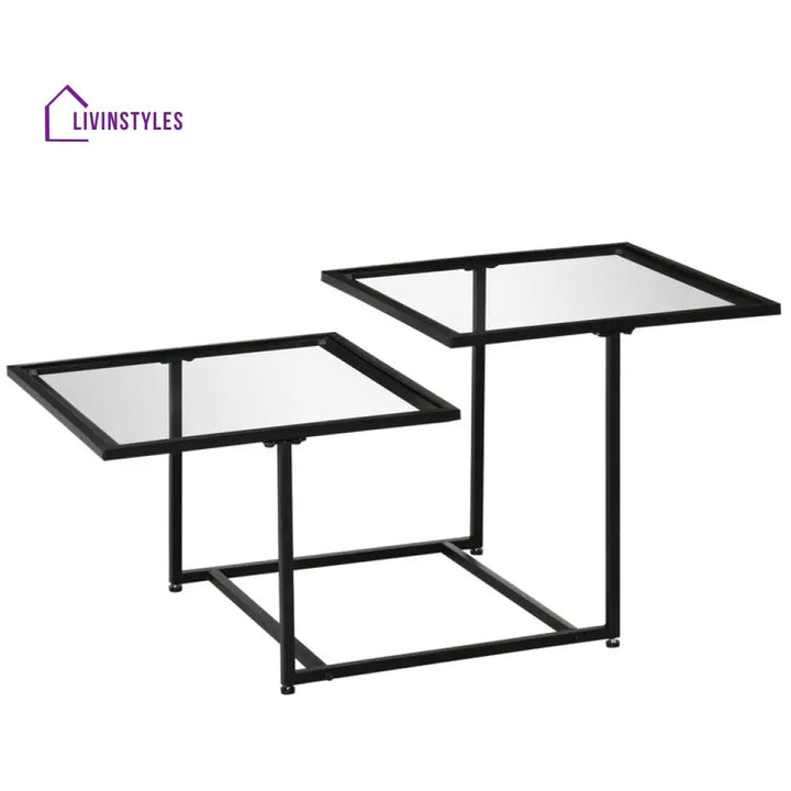 Aabha Black Metal Coffee Table For Living Room