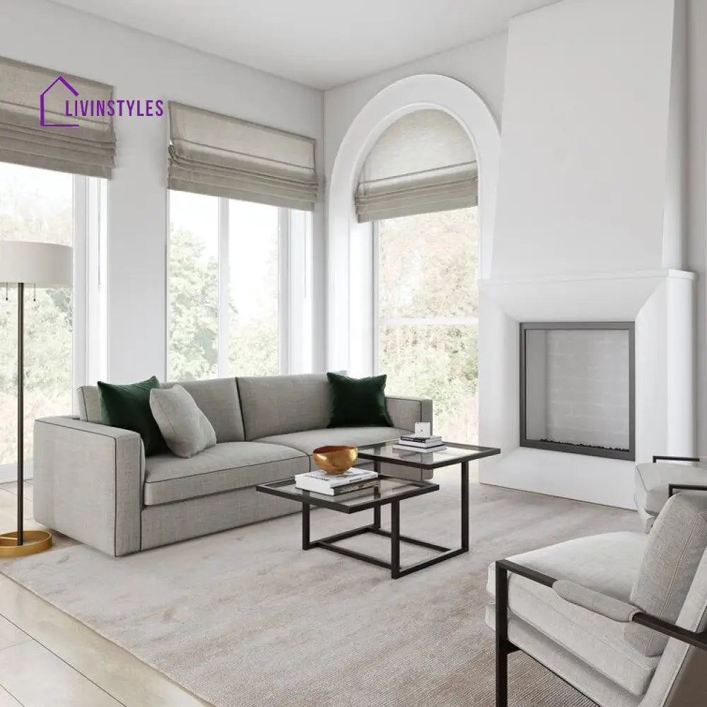 Aabha Black Metal Coffee Table For Living Room