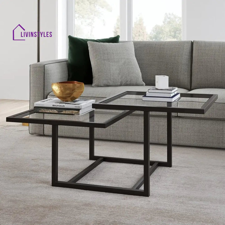 Aabha Black Metal Coffee Table For Living Room