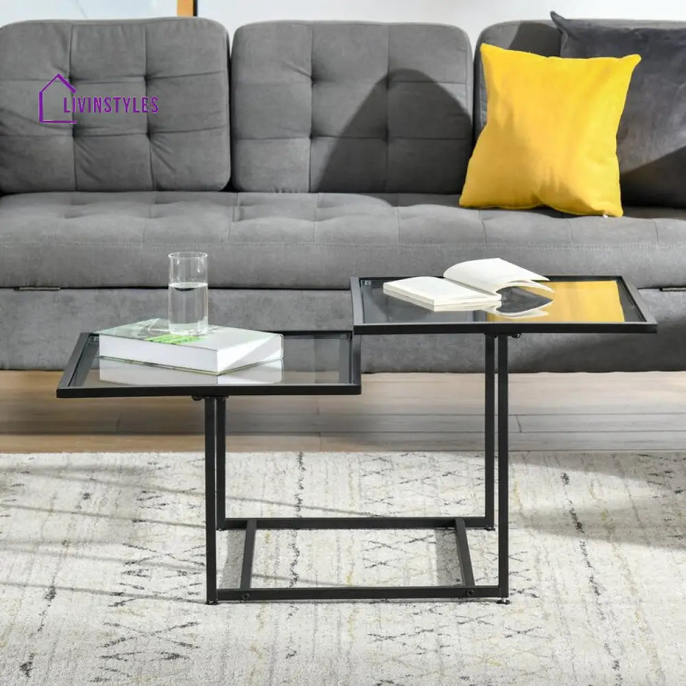 Aabha Black Metal Coffee Table For Living Room