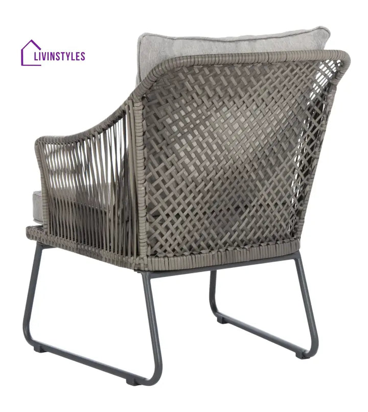 Aadhan Outdoor Patio Seating Set 2 Chairs and 1 Table Set (Grey) - Coffee Table Sets