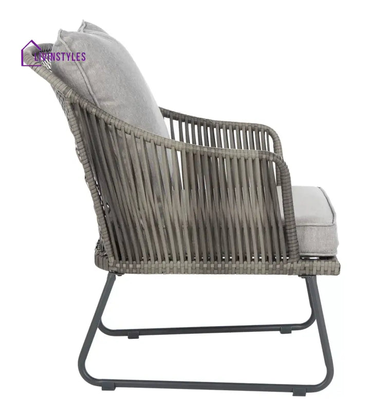 Aadhan Outdoor Patio Seating Set 2 Chairs and 1 Table Set (Grey) - Coffee Table Sets