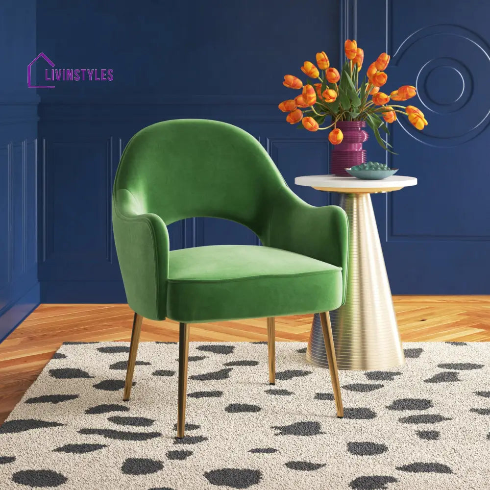 Aadhira Metal and Fabric Arm Chair | Living Room Chair | Lounge Chair