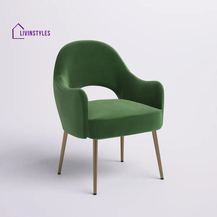 Aadhira Metal and Fabric Arm Chair | Living Room Chair | Lounge Chair