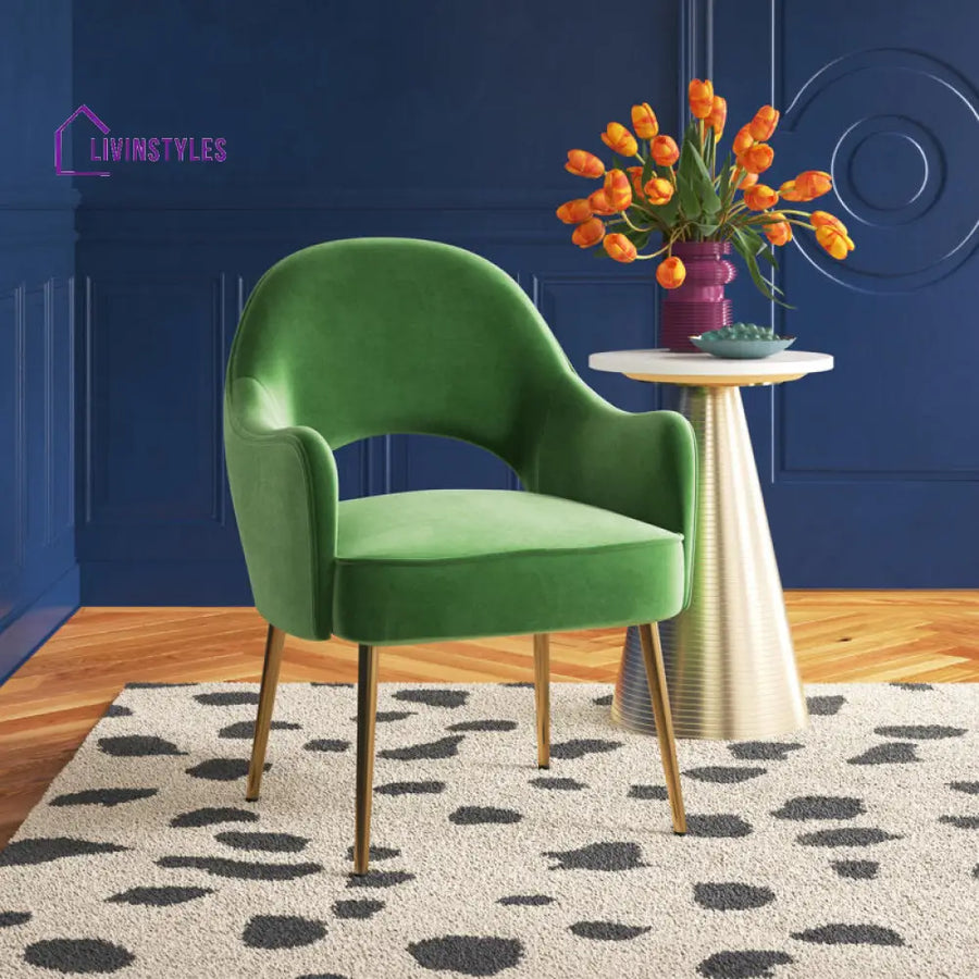 Aadhira Metal and Fabric Arm Chair | Living Room Chair | Lounge Chair