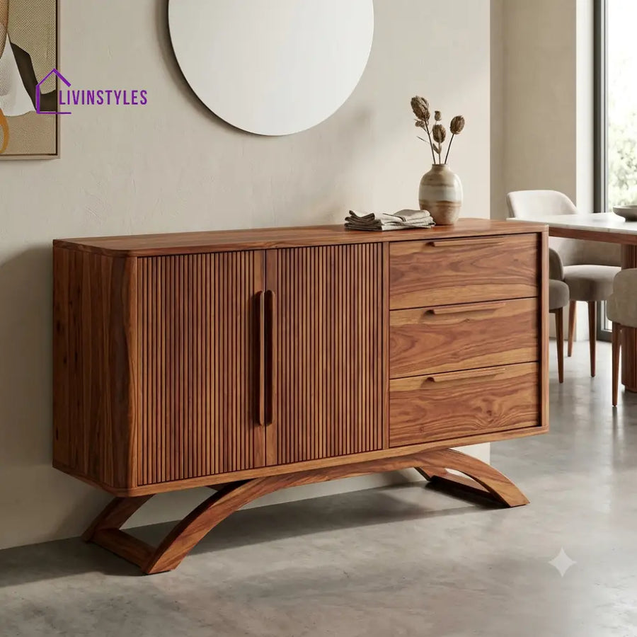Aadhira Premium Sheesham Wood Sideboard and Cabinet for Living Room