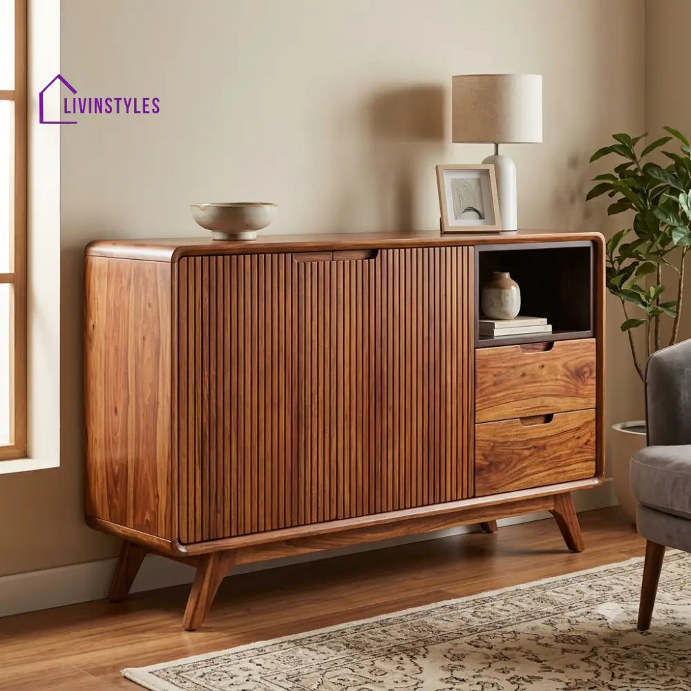 Aadhira Premium Wooden Sideboard and Cabinet for Living Room