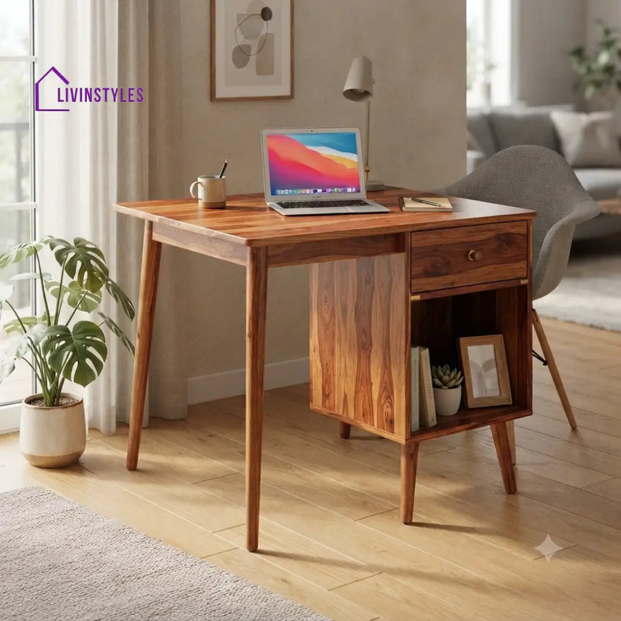Aadhira Sheesham Wood Study Table for Home | Wooden Study Table