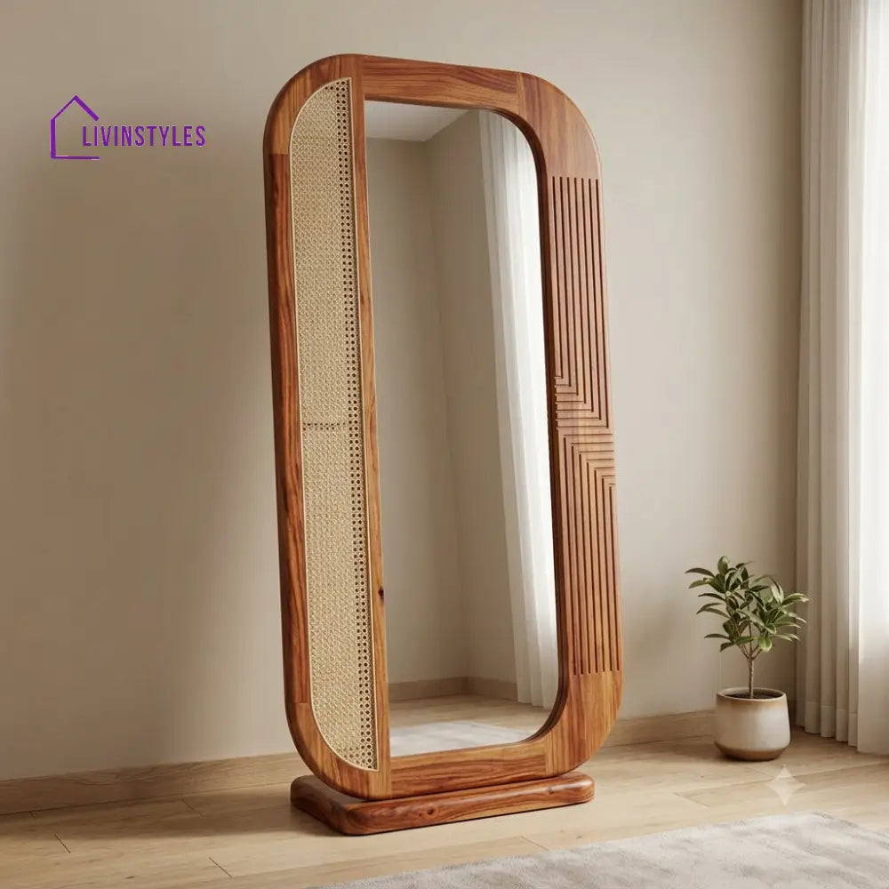 Aadhira Wooden Full Length Mirror for Bedroom & Living Room