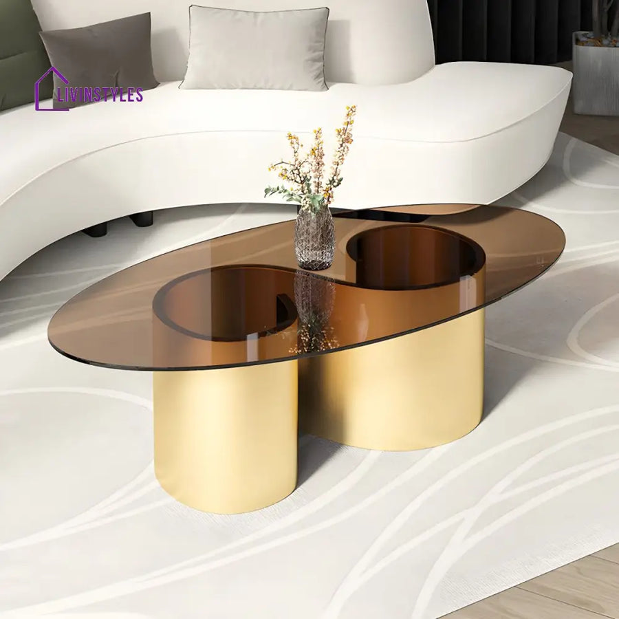 Aadhya Coffee Table for Living Room | Oval Shaped