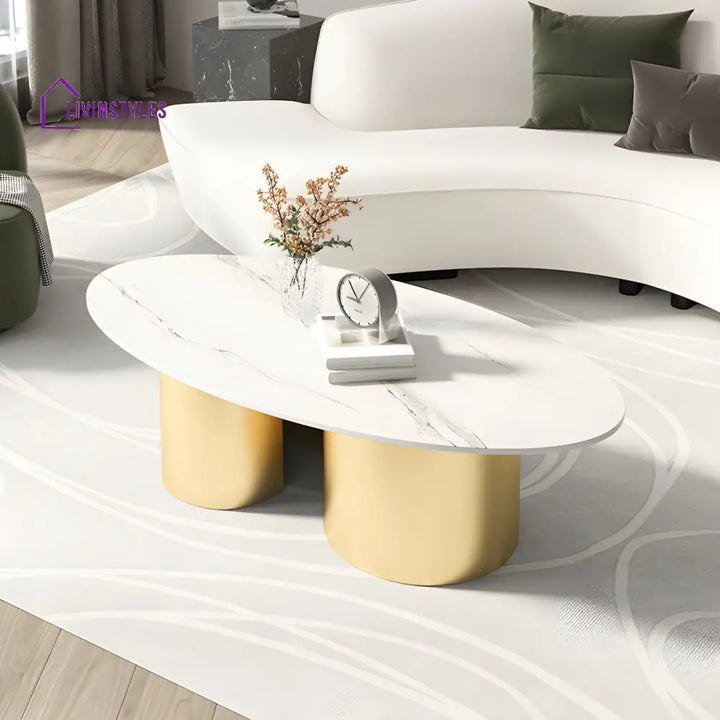 Aadhya Coffee Table for Living Room | Oval Shaped