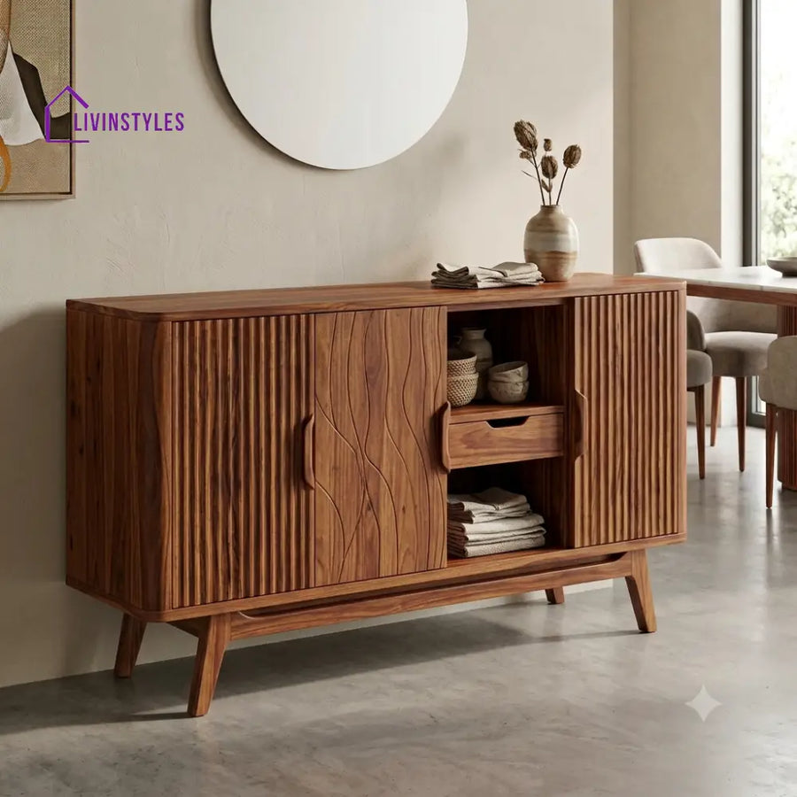 Aadhya Premium Sheesham Wood Sideboard and Cabinet for Living Room