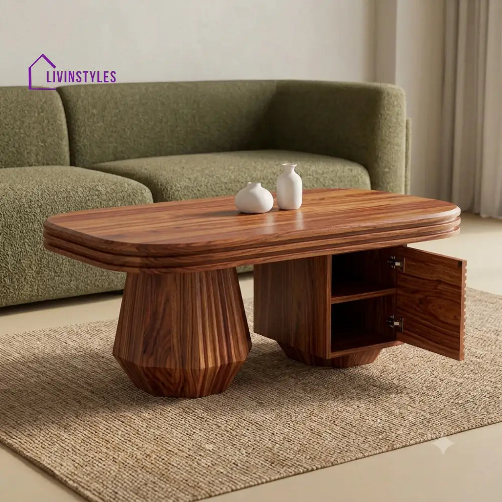 Aadhya Premium Solid Wood Coffee Table for Living Room Online