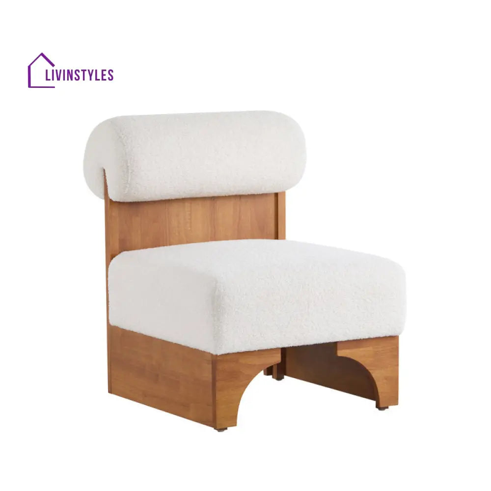 Aadhya Solid Wood and Fabric Arm Chair | Living Room Chair | Lounge Chair