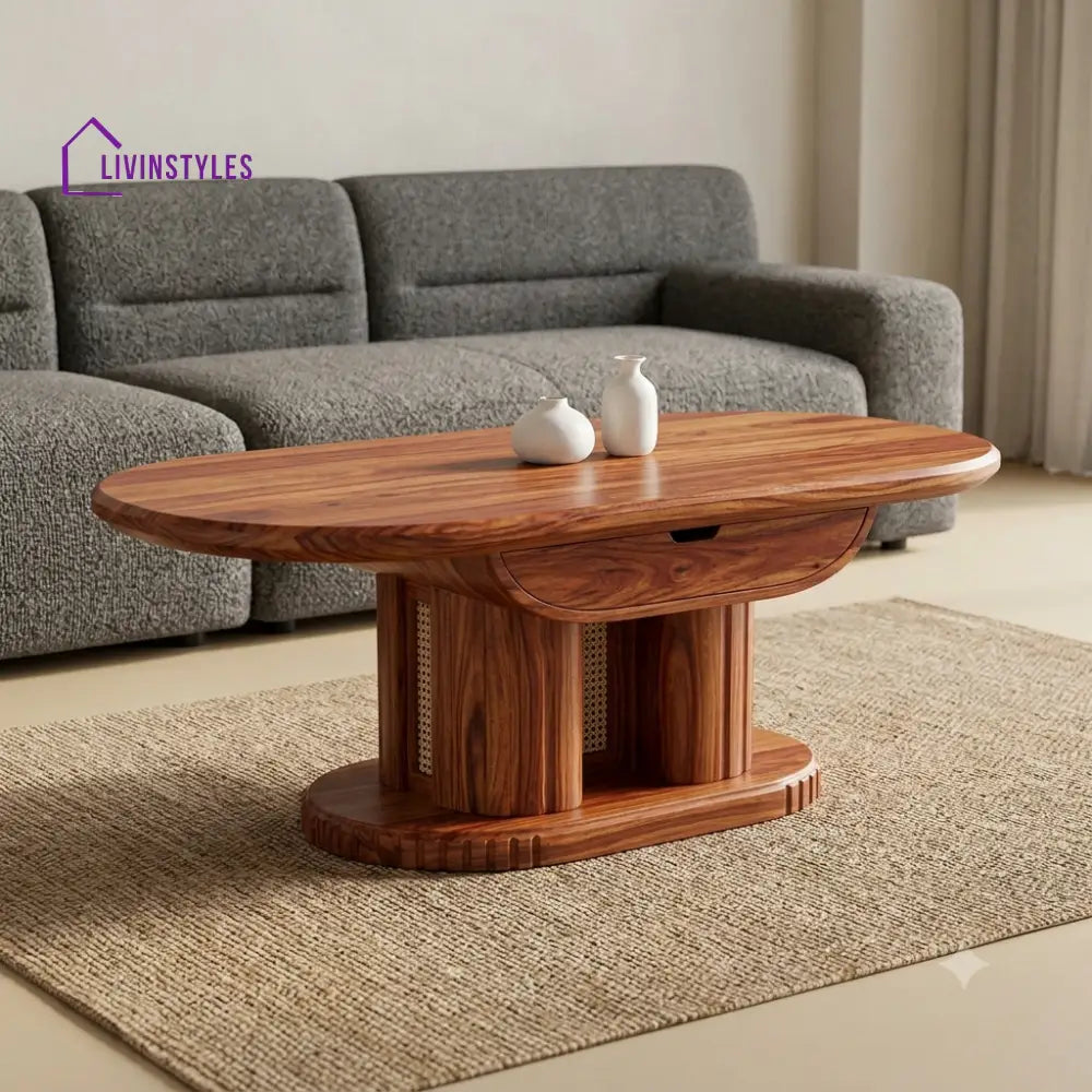 Aahana Premium Solid Wood Coffee Table for Living Room Online