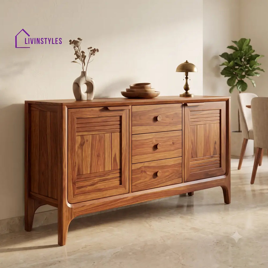 Aahana Premium Wooden Sideboard and Cabinet for Living Room
