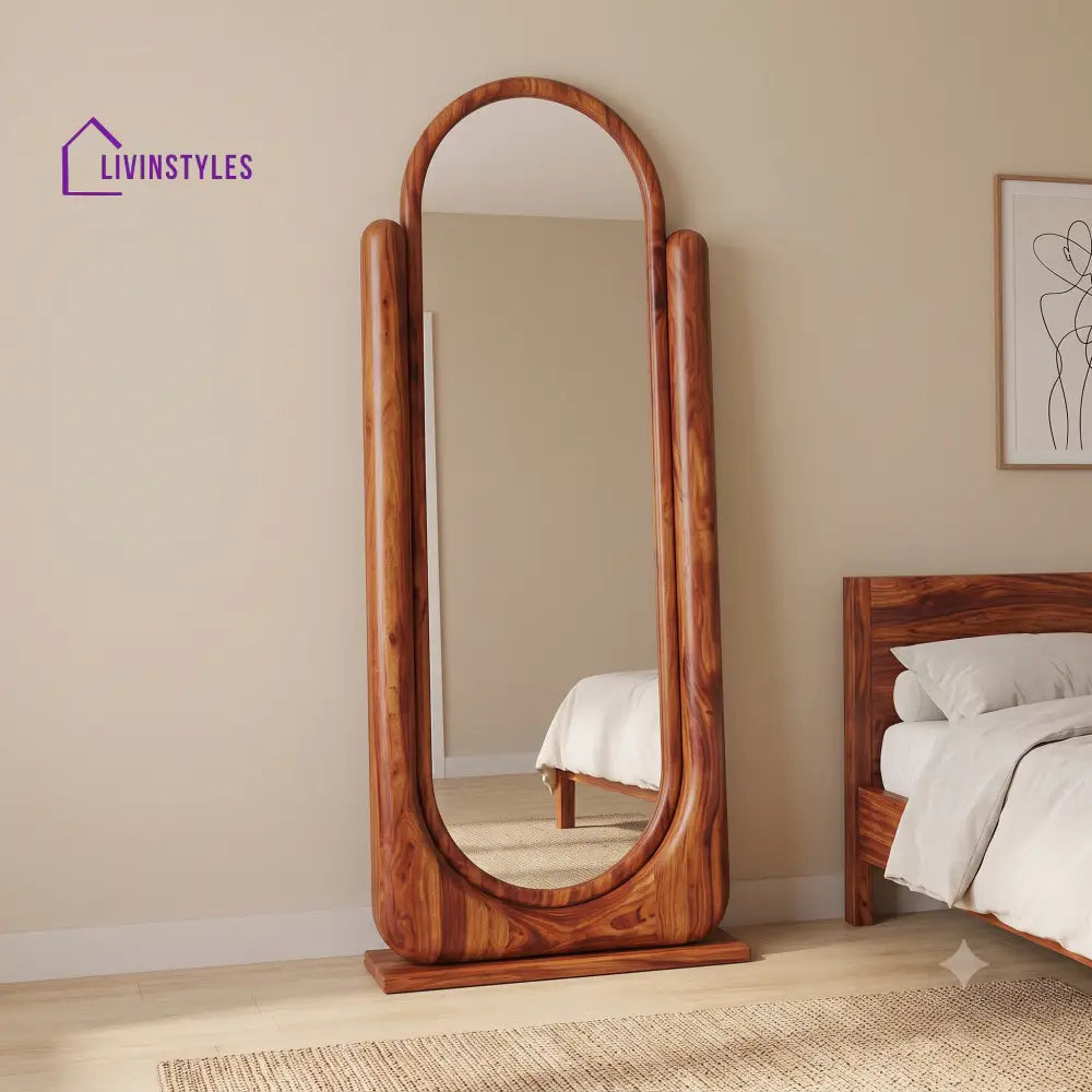 Aahana Wooden Full Length Mirror for Bedroom & Living Room