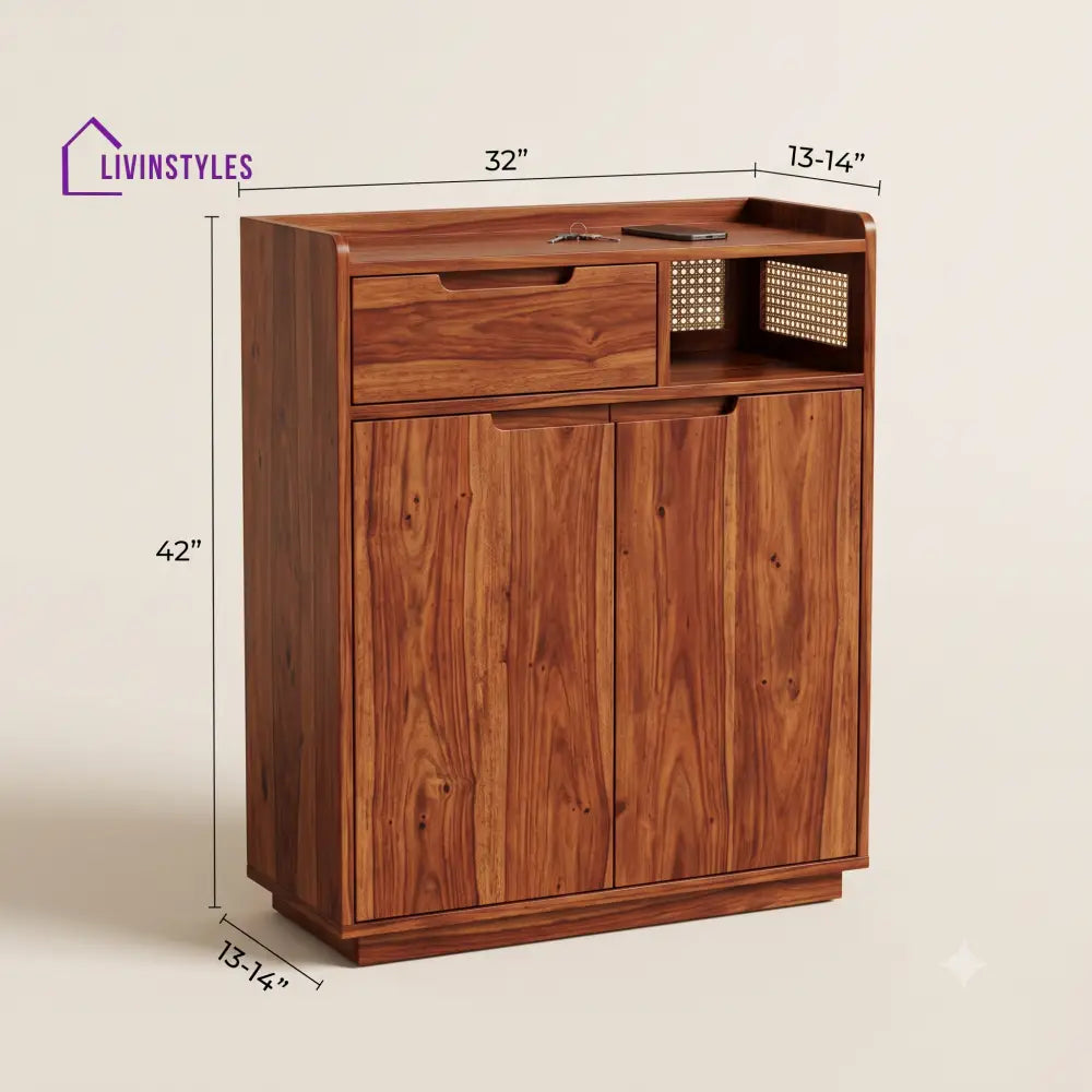 Aahana Wooden Shoe Rack for Home | Shoe Cabinet