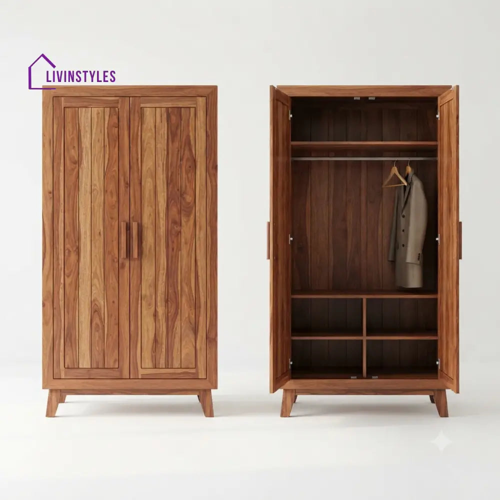 Aahana Wooden Wardrobe for Clothes | Cupboard for Clothes