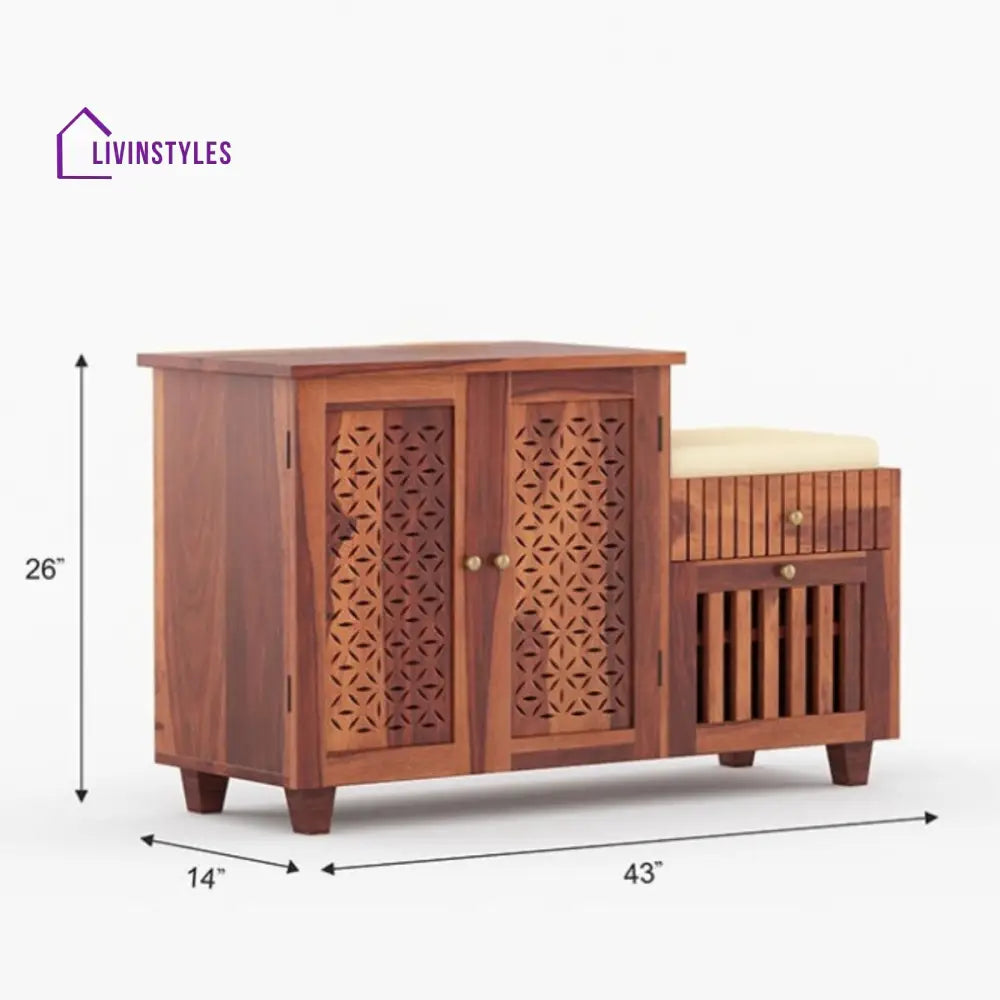 Aakesh Solid Wood Shoe Rack
