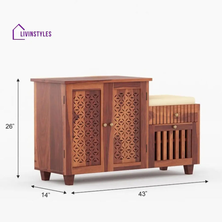 Aakesh Solid Wood Shoe Rack