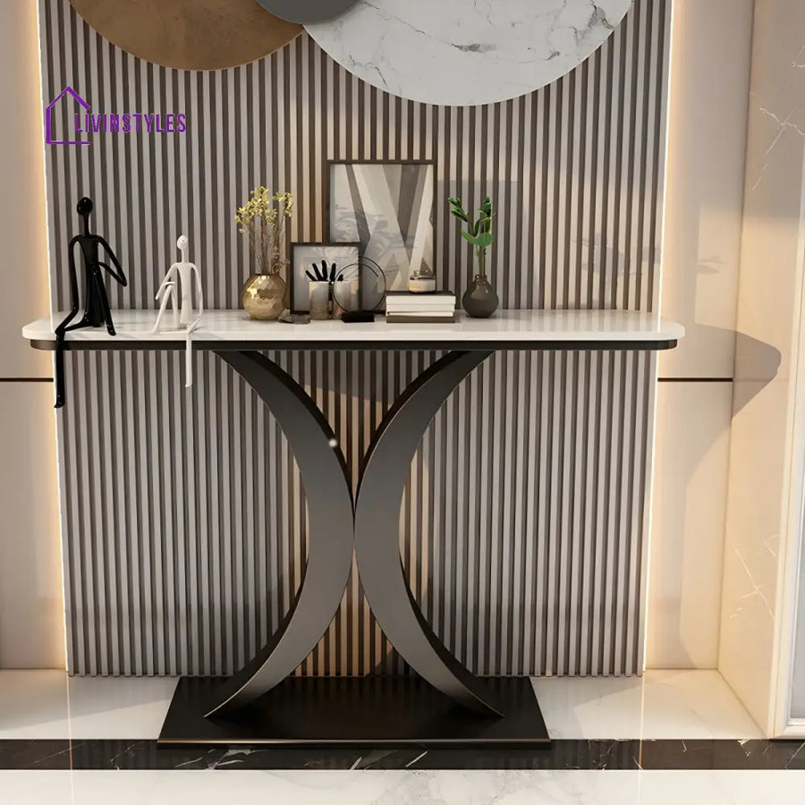 Aakesh Stainless Steel Console Table for Living Room