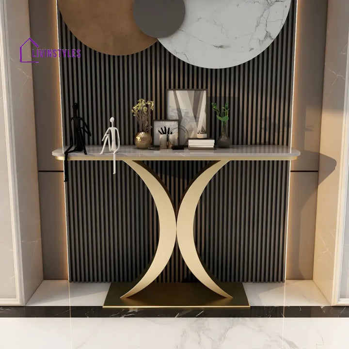 Aakesh Stainless Steel Console Table for Living Room