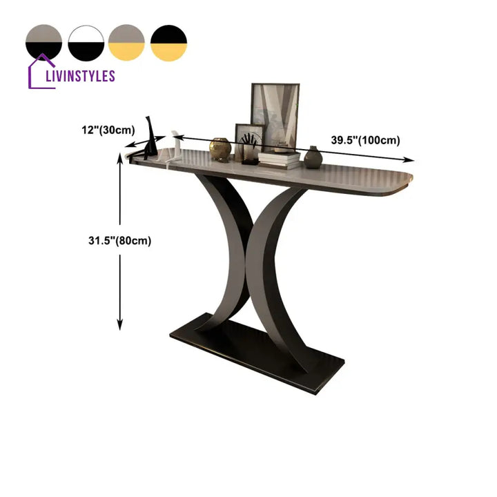 Aakesh Stainless Steel Console Table for Living Room