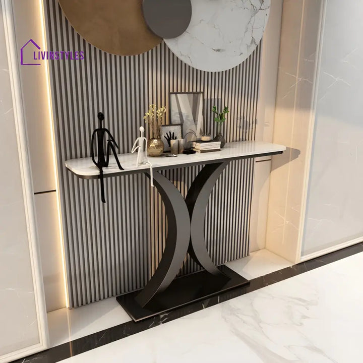 Aakesh Stainless Steel Console Table for Living Room