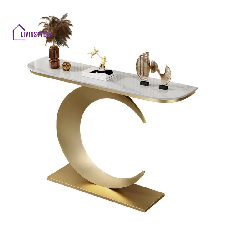 Aakesh Stainless Steel Living Room Console Table