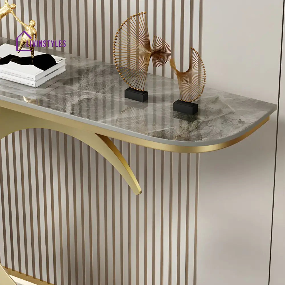 Aakesh Stainless Steel Living Room Console Table